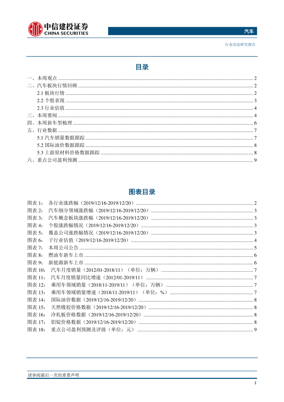 汽车行业：汽车工业增加值同比正增7.7%乘用车批售端回暖态势明显-20191224-中信建投-12页.pdf_第3页