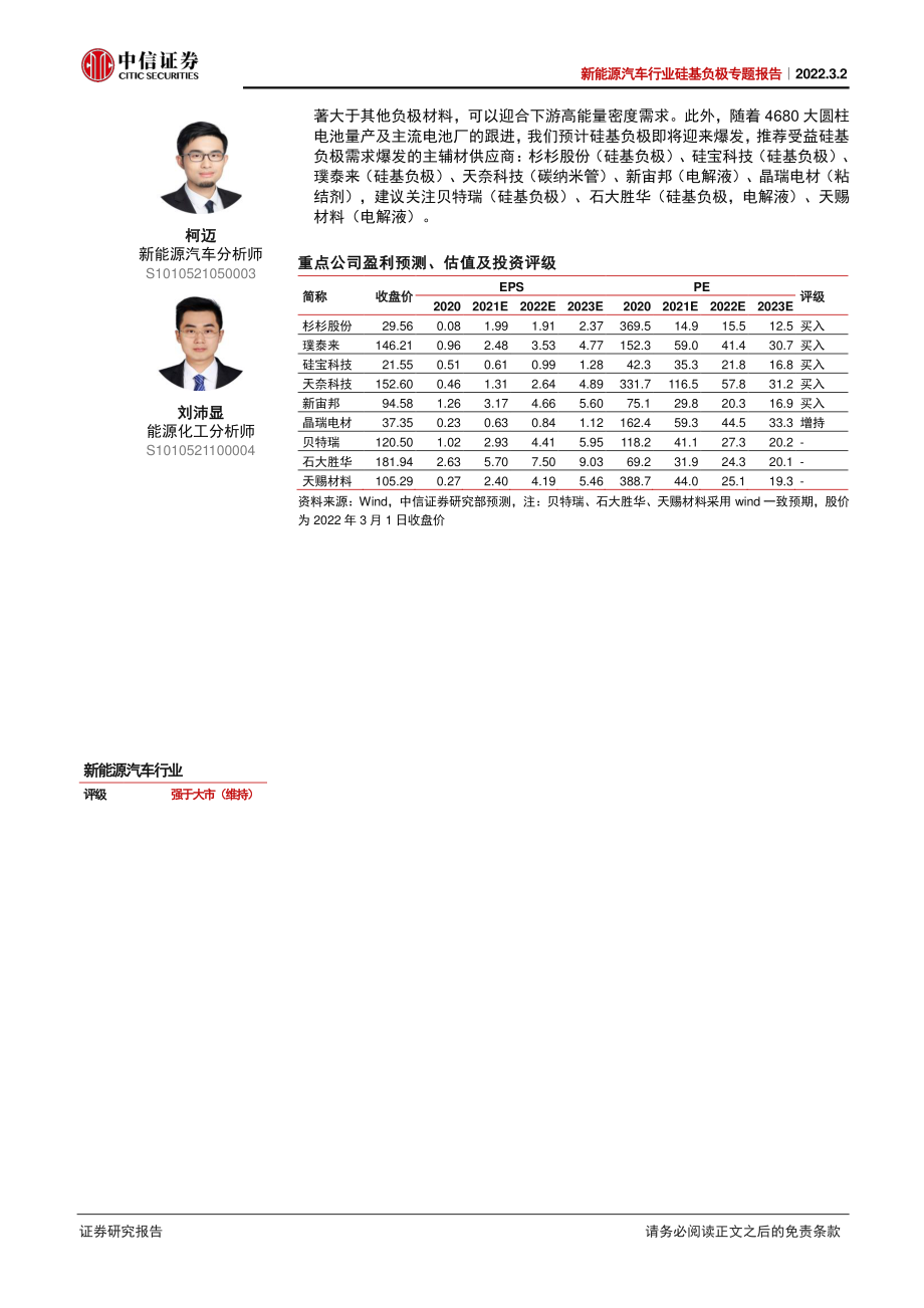 新能源汽车行业硅基负极专题报告：4680电池引领需求历经蛰伏将迎爆发.pdf_第2页