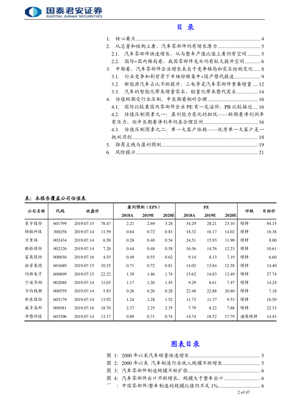 汽车零部件行业专题报告：从总量和结构看汽车零部件投资机会-20190720-国泰君安-47页 (2).pdf_第3页