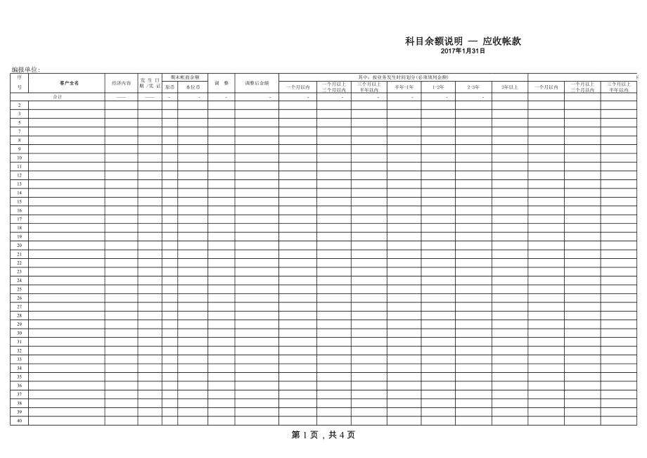 【财务分析报表】应收账款账龄分析表 (2).xls_第1页