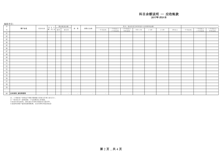 【财务分析报表】应收账款账龄分析表 (2).xls_第2页