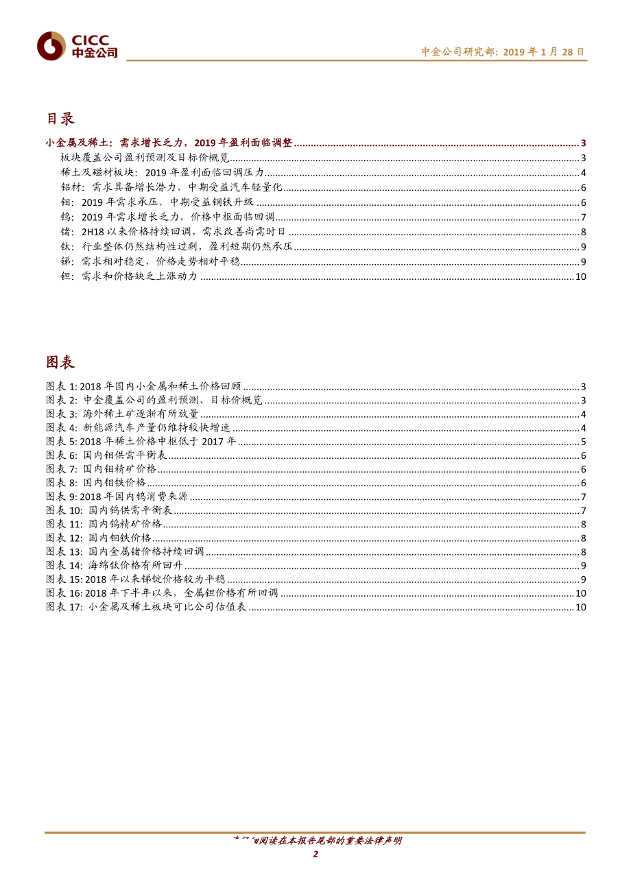 有色金属行业小金属及稀土：需求增长乏力2019_年盈利面临调整-20190128-中金公司-12页.pdf_第3页