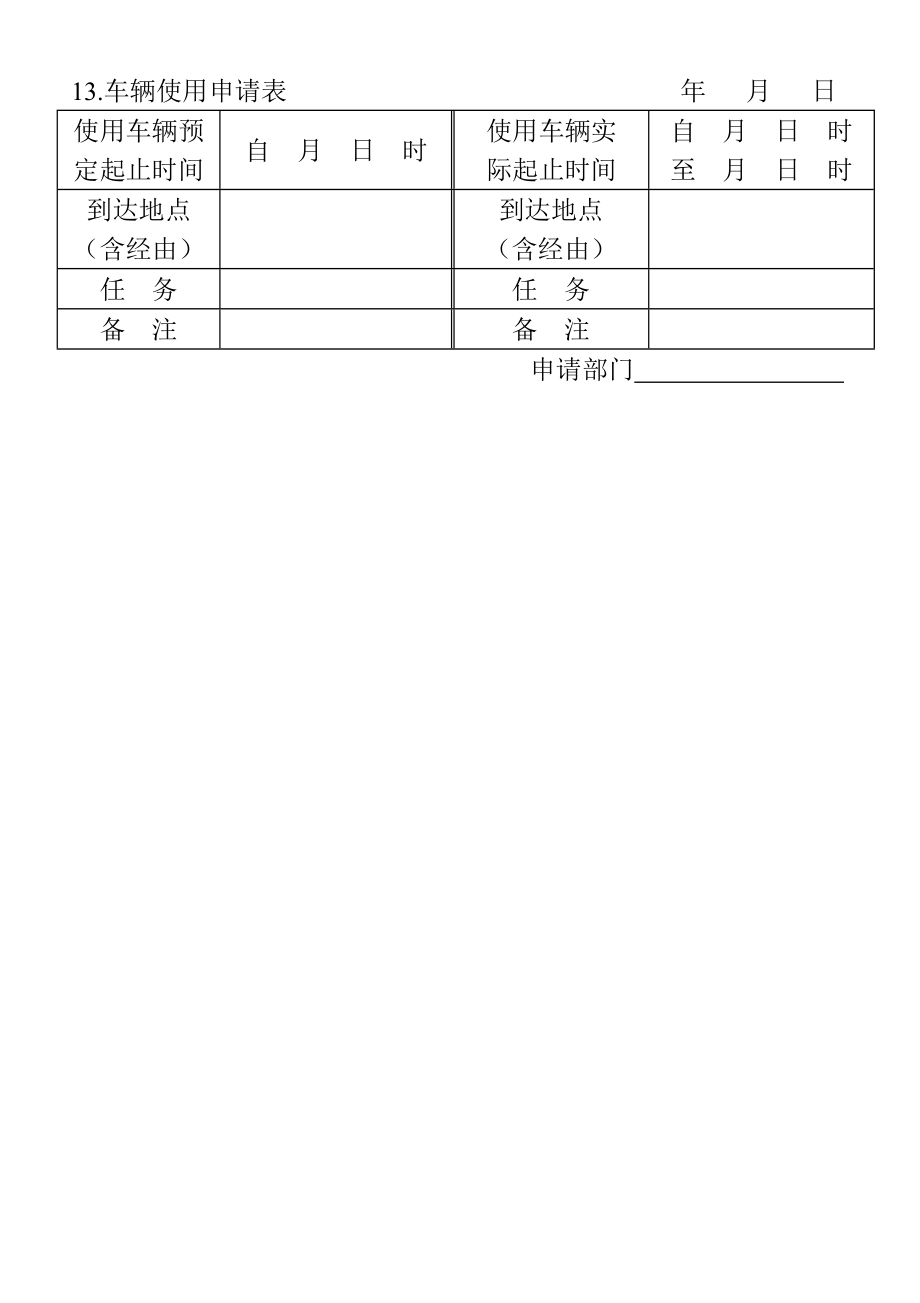 13.车辆使用申请表.doc_第1页