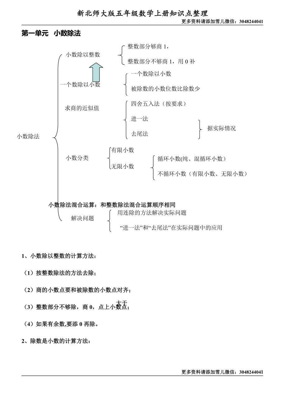 五（上）北师大版数学知识点整理.pdf_第1页