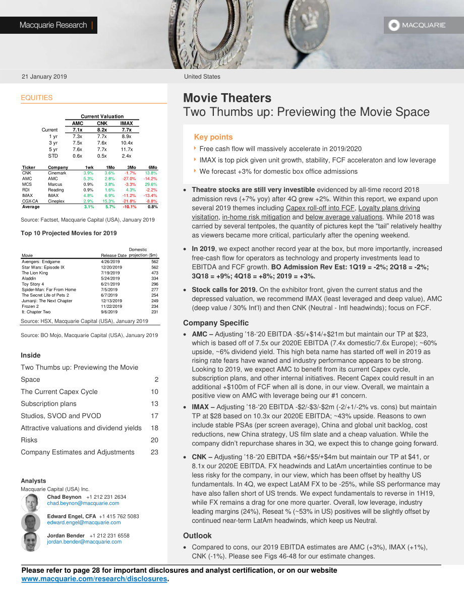 麦格理-美股-休闲娱乐行业-美国电影剧院：电影发展空间预览-2019.1.21-30页.pdf_第1页