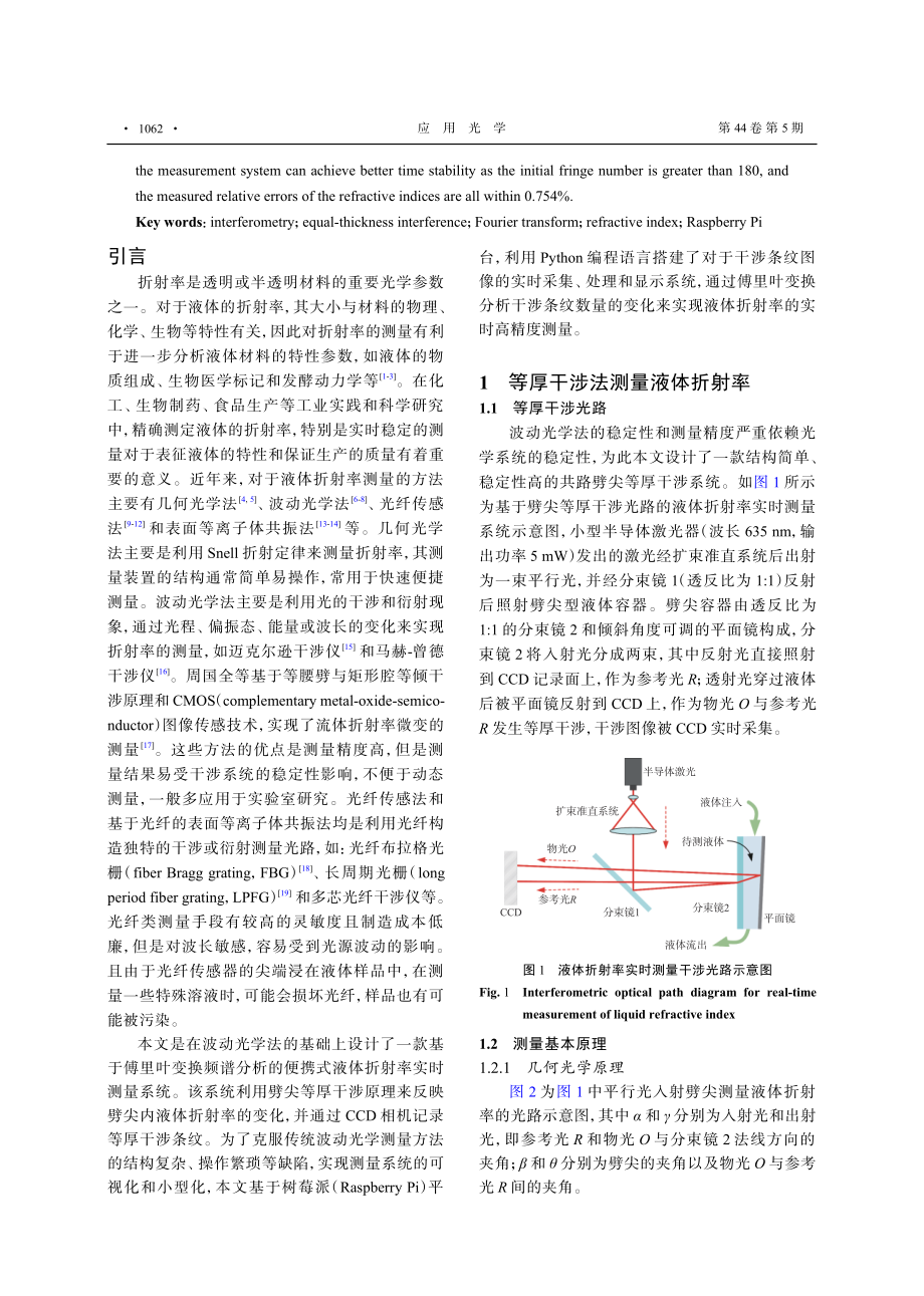 基于傅里叶变换频谱分析的液体折射率实时测量系统.pdf_第2页