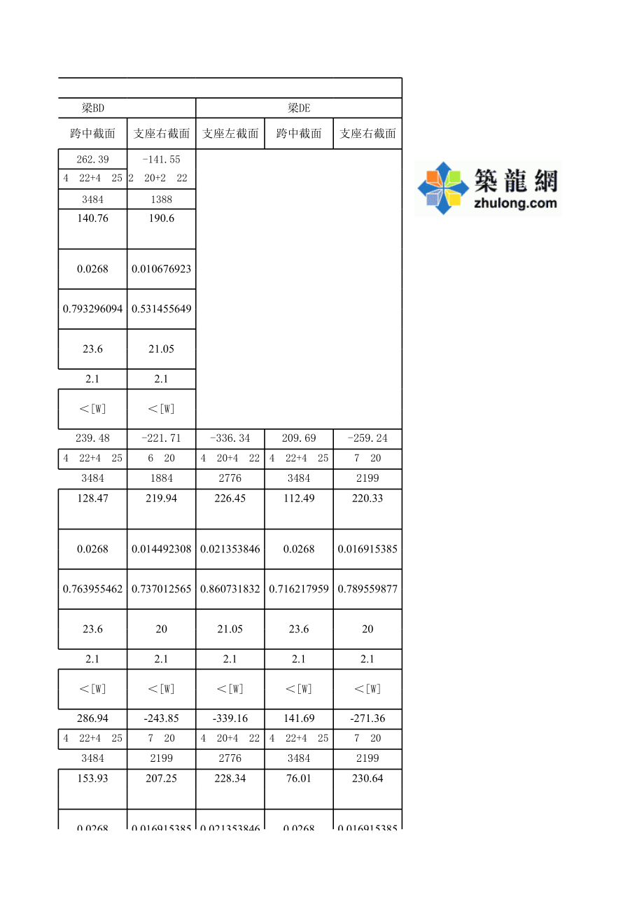 梁裂缝宽度验算 (2).xls_第3页