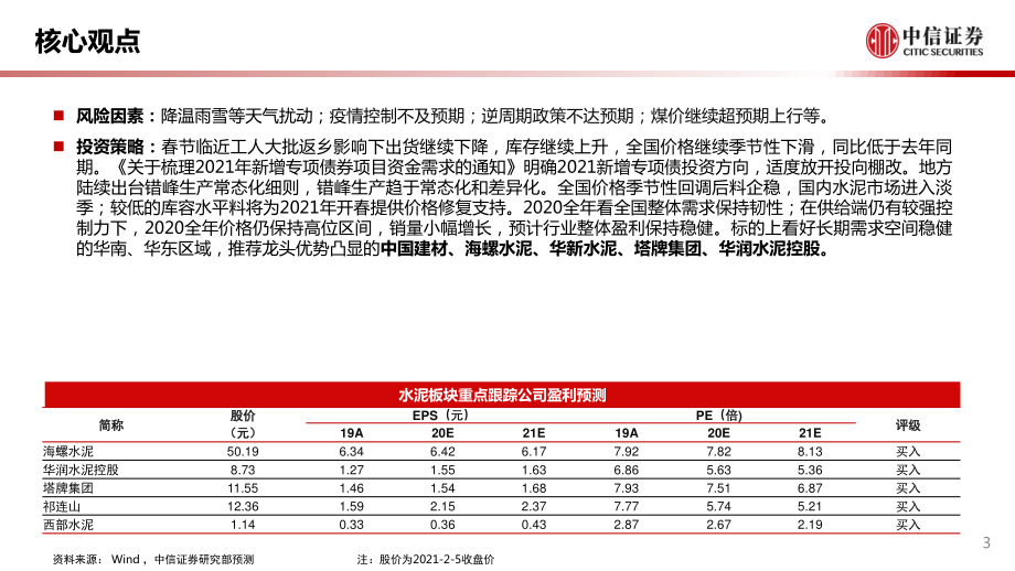 水泥行业：春节临近市场正式进入淡季2021新增专项债投资方向明确-20210208-中信证券-39页 (2).pdf_第3页