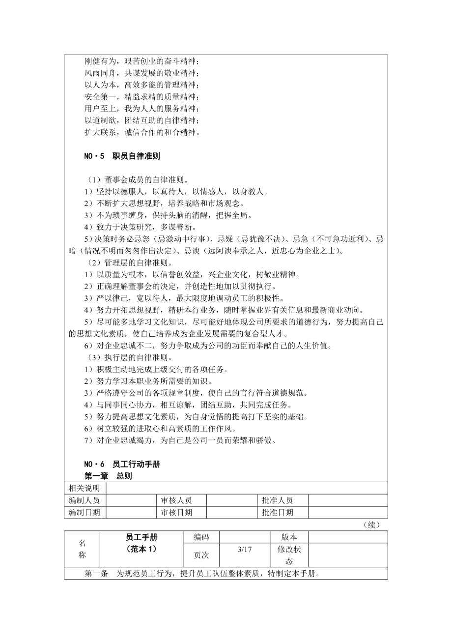 外资企业人力资源员工手册(范本) (3).doc_第3页