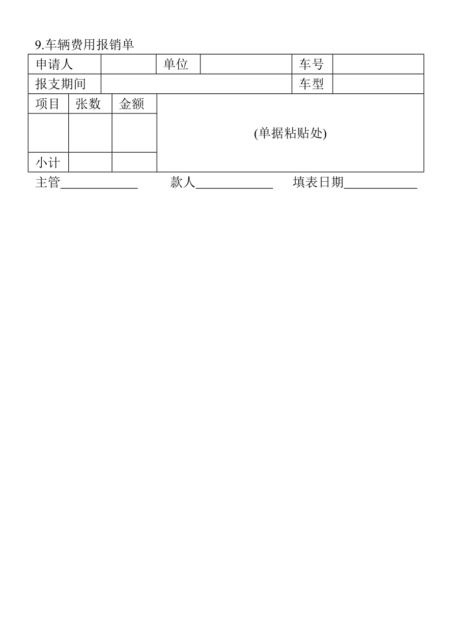 09.车辆费用报销单.doc_第1页