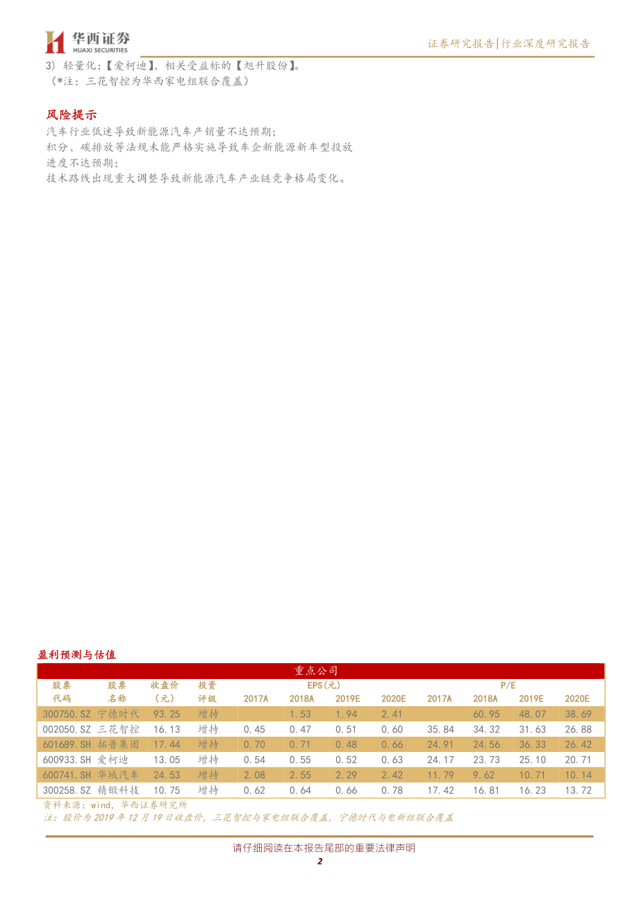 新能源汽车行业2020年度投资报告：穿越风暴寻找成长-20191220-华西证券-50页 (2).pdf_第3页