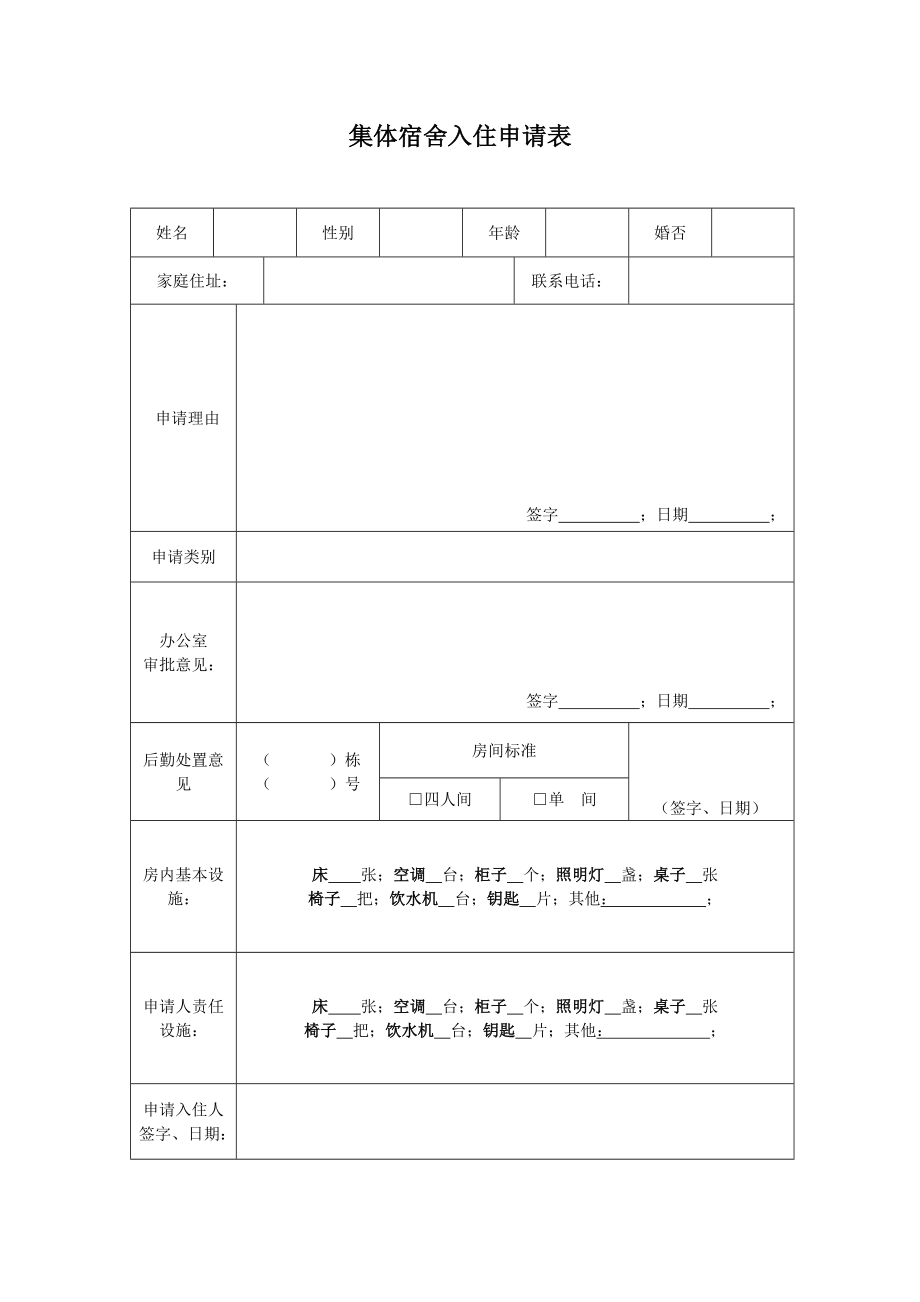 关于员工宿舍入住报名的通知.doc_第2页