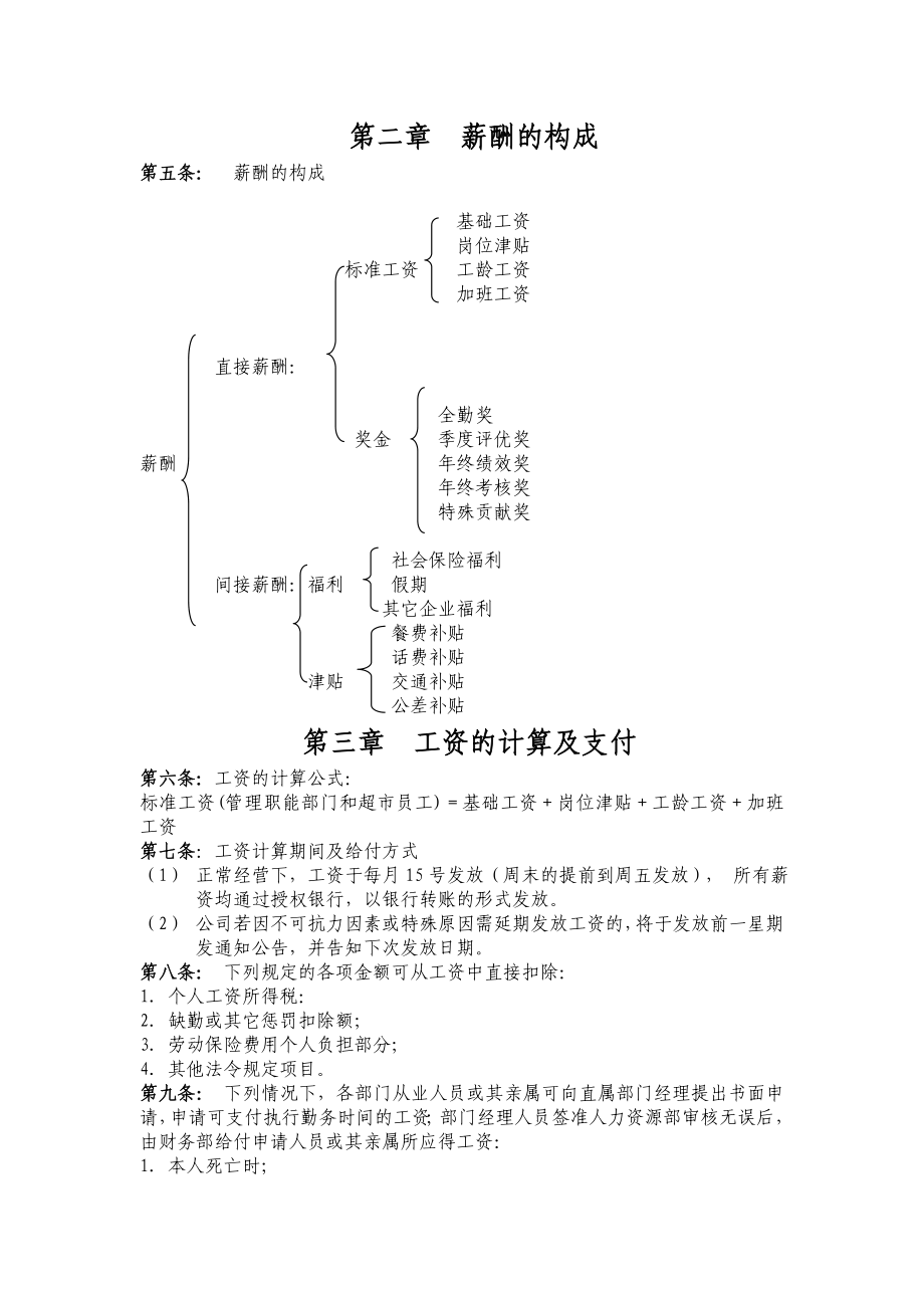 最新最全超市薪酬管理制度.doc_第2页