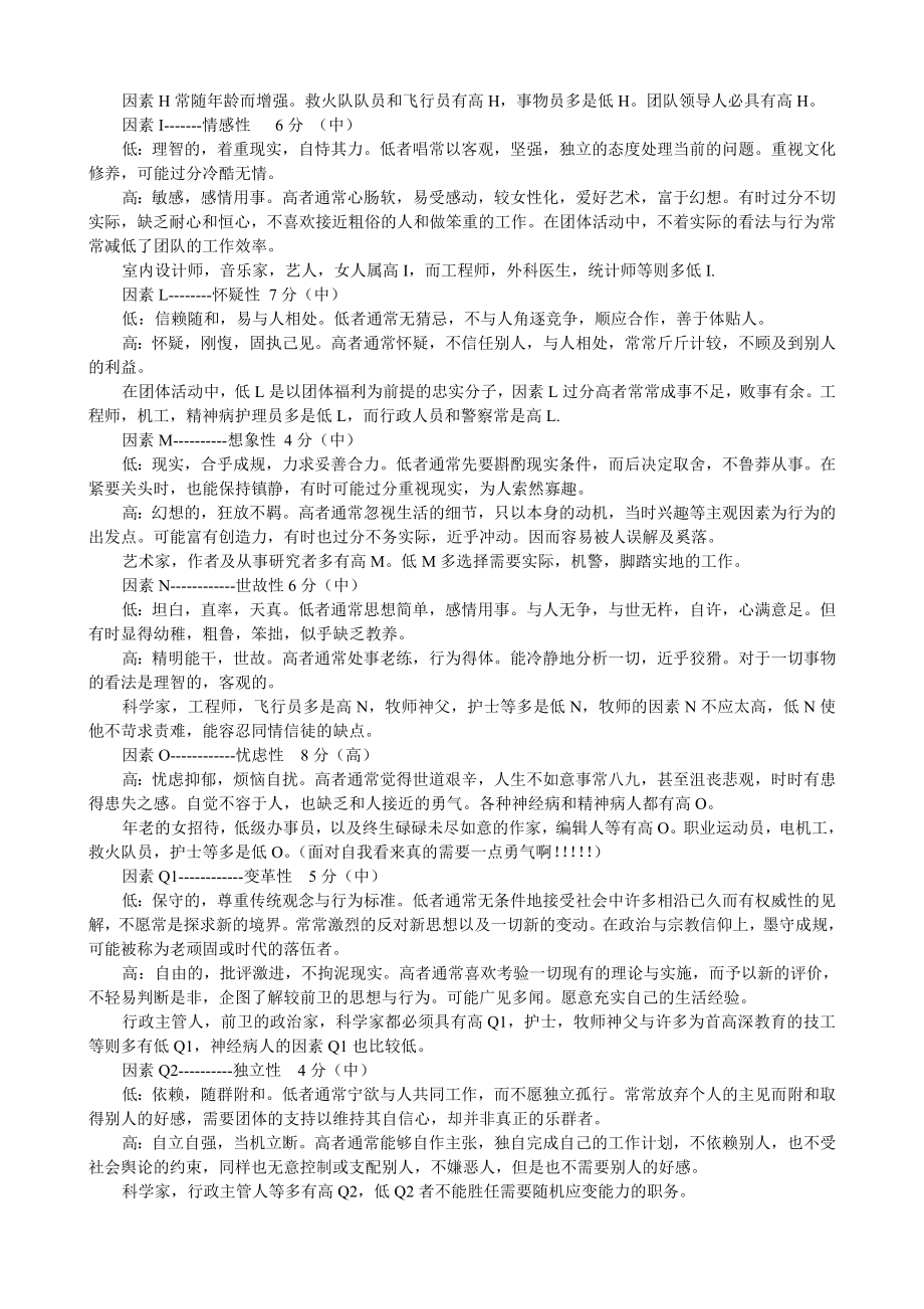 职业性格测评分表.doc_第2页