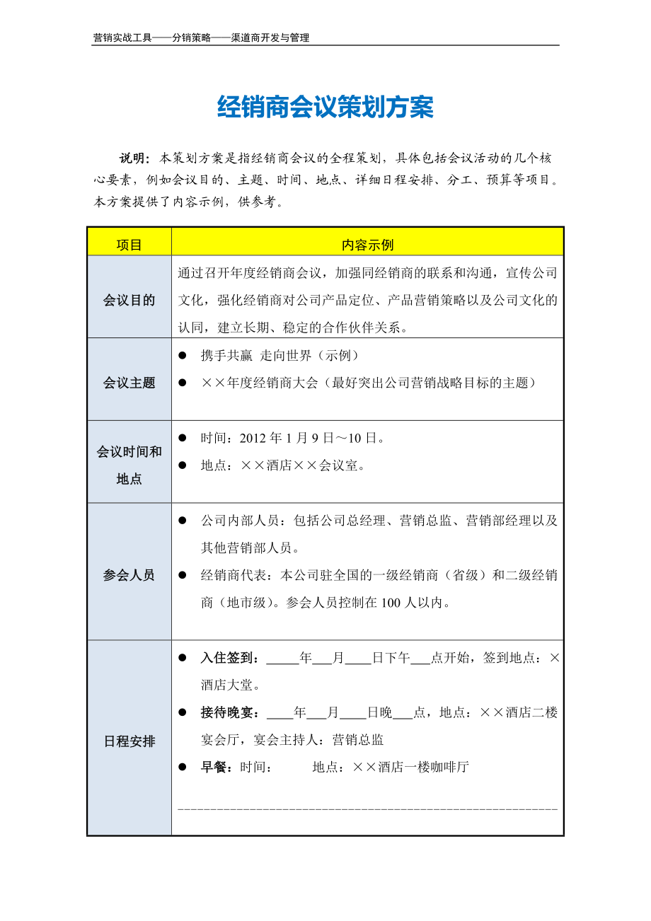 经销商会议策划方案（模板）.doc_第2页