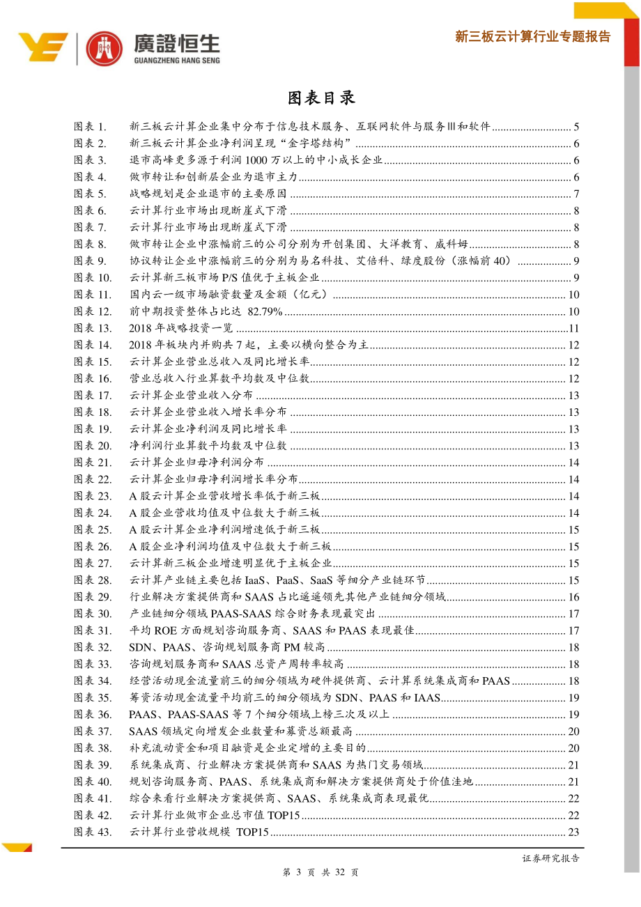 新三板云计算行业年报点评：规模“瘦身”下价值凸显聚焦优质赛道白马企业-20190605-广证恒生-32页.pdf_第3页