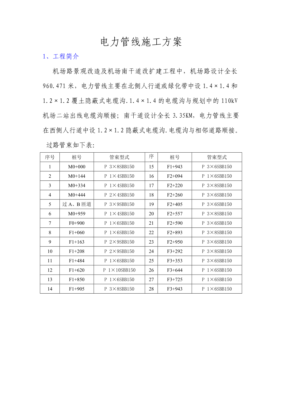 电力管线施工方案3.doc_第1页