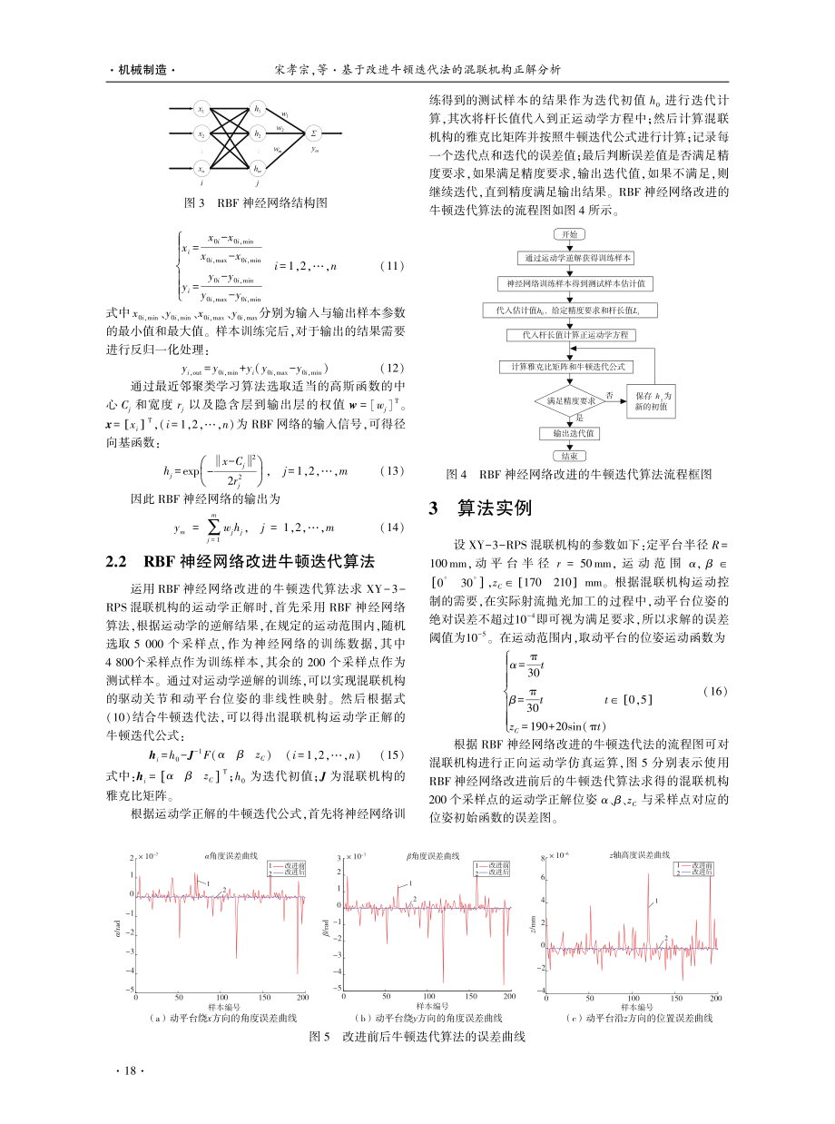 基于改进牛顿迭代法的混联机构正解分析.pdf_第3页