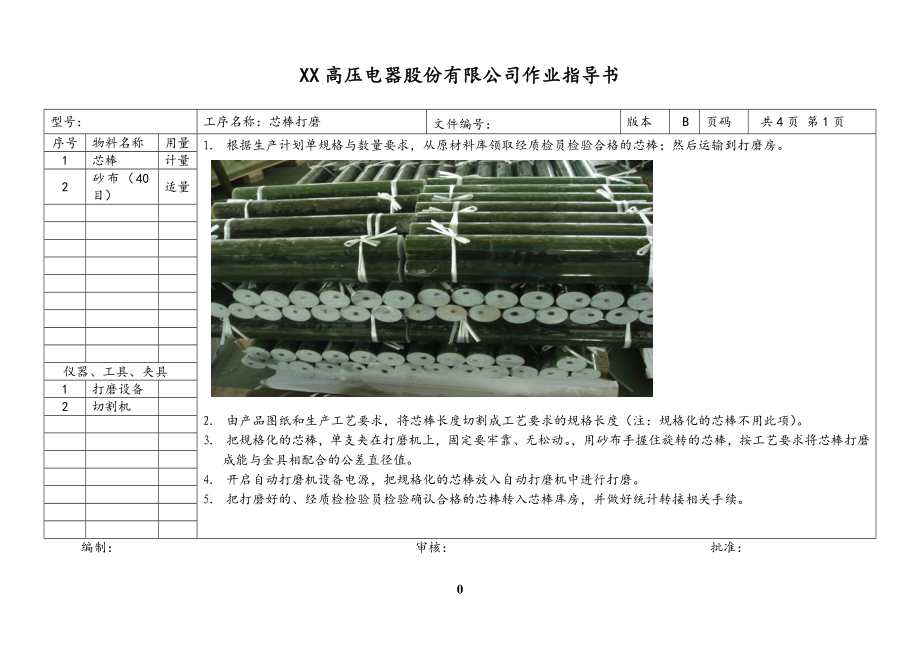 22-【行业案例】XX车间-（2）打磨车间作业指导书.doc_第1页