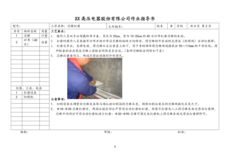 22-【行业案例】XX车间-（2）打磨车间作业指导书.doc_第2页