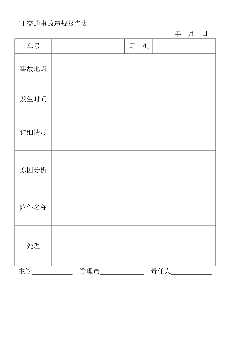 11.交通事故违规报告表.doc_第1页