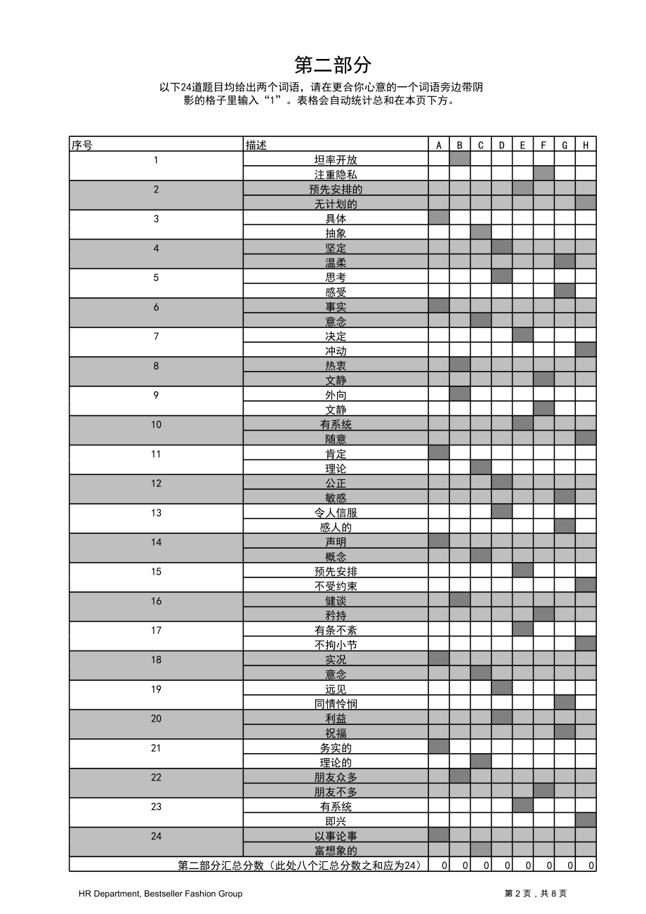 5.MBTI测试-93题自动生成结果版（含特征说明）.xls_第2页