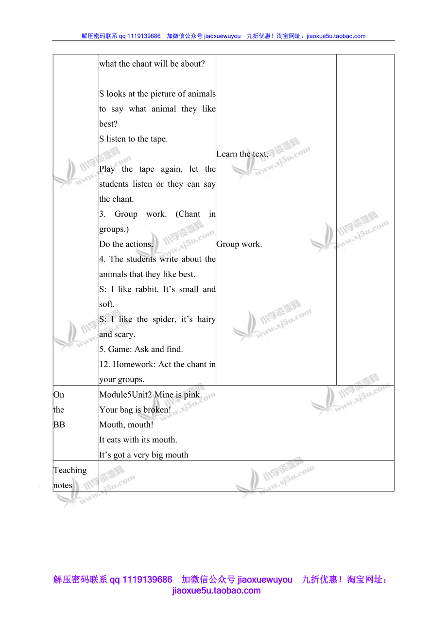 外研一起小学英语五下《Module5Unit 1 Your bag is broken.》word教案 (8).doc_第2页