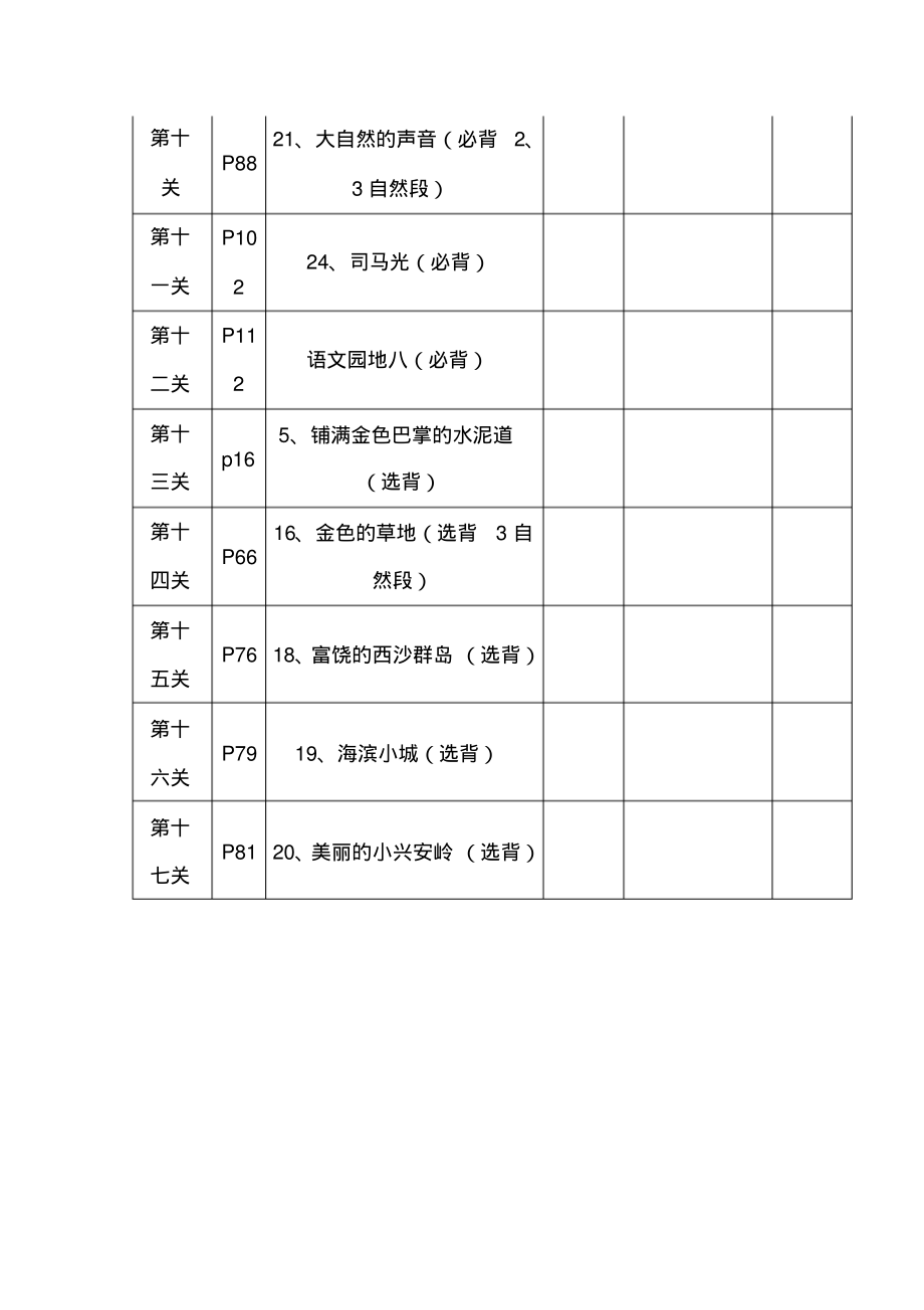 小学部编版三年级语文上册课文必背、选背内容汇总.pdf_第2页