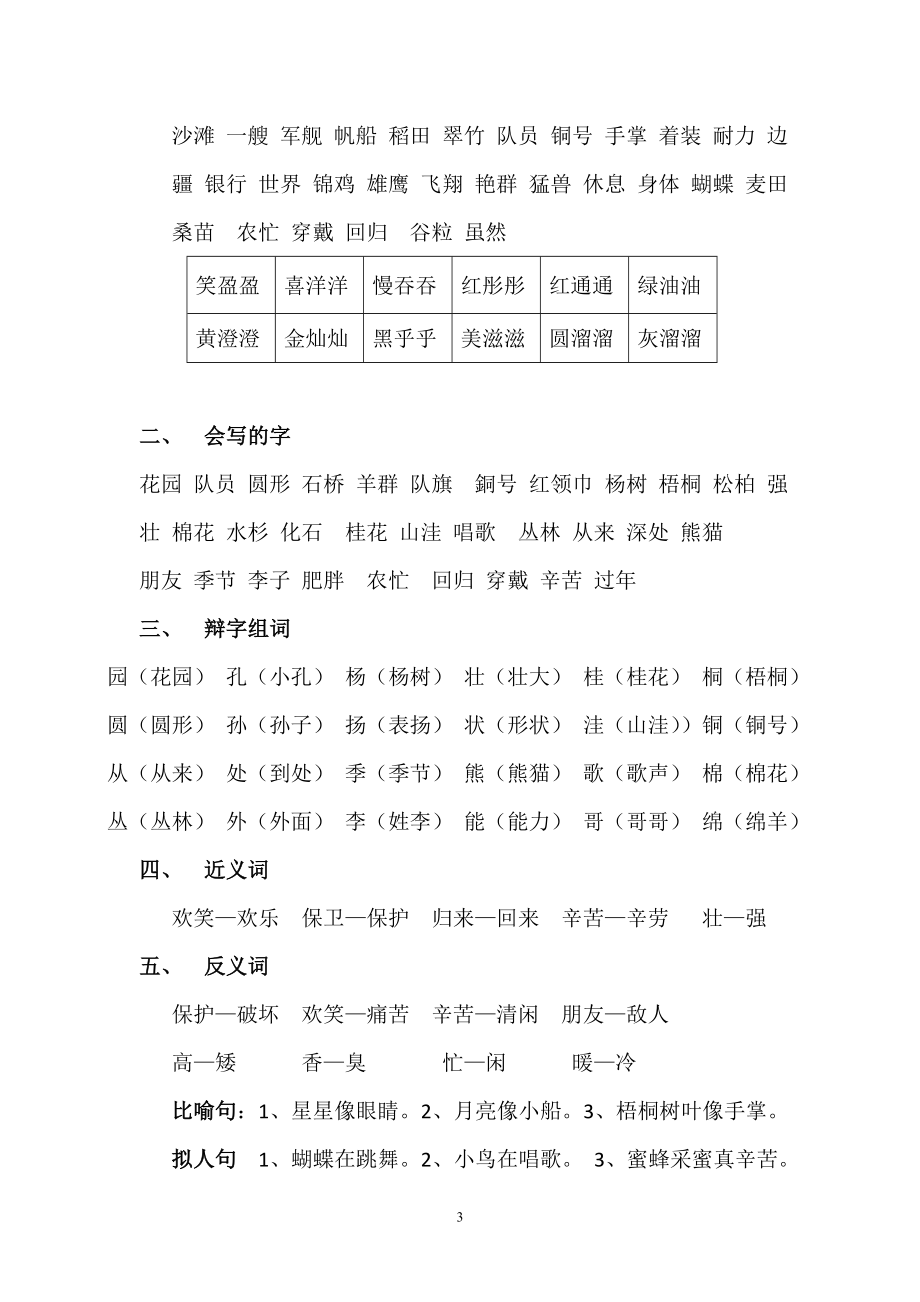 小学二年级语文上册知识点归纳汇总(完整版).doc_第3页