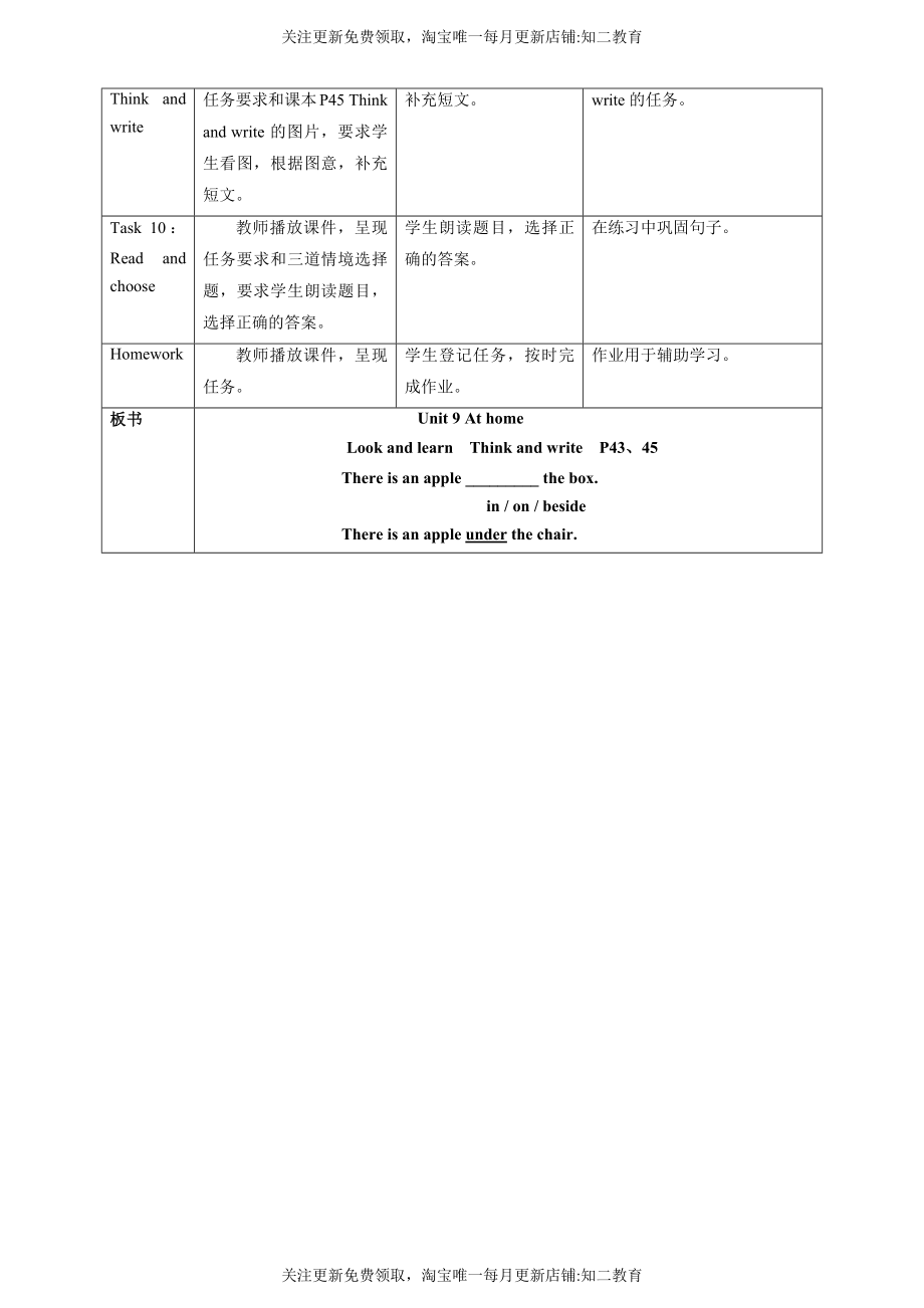 Unit 9 At home Look and learn Think and write 教案.docx_第3页