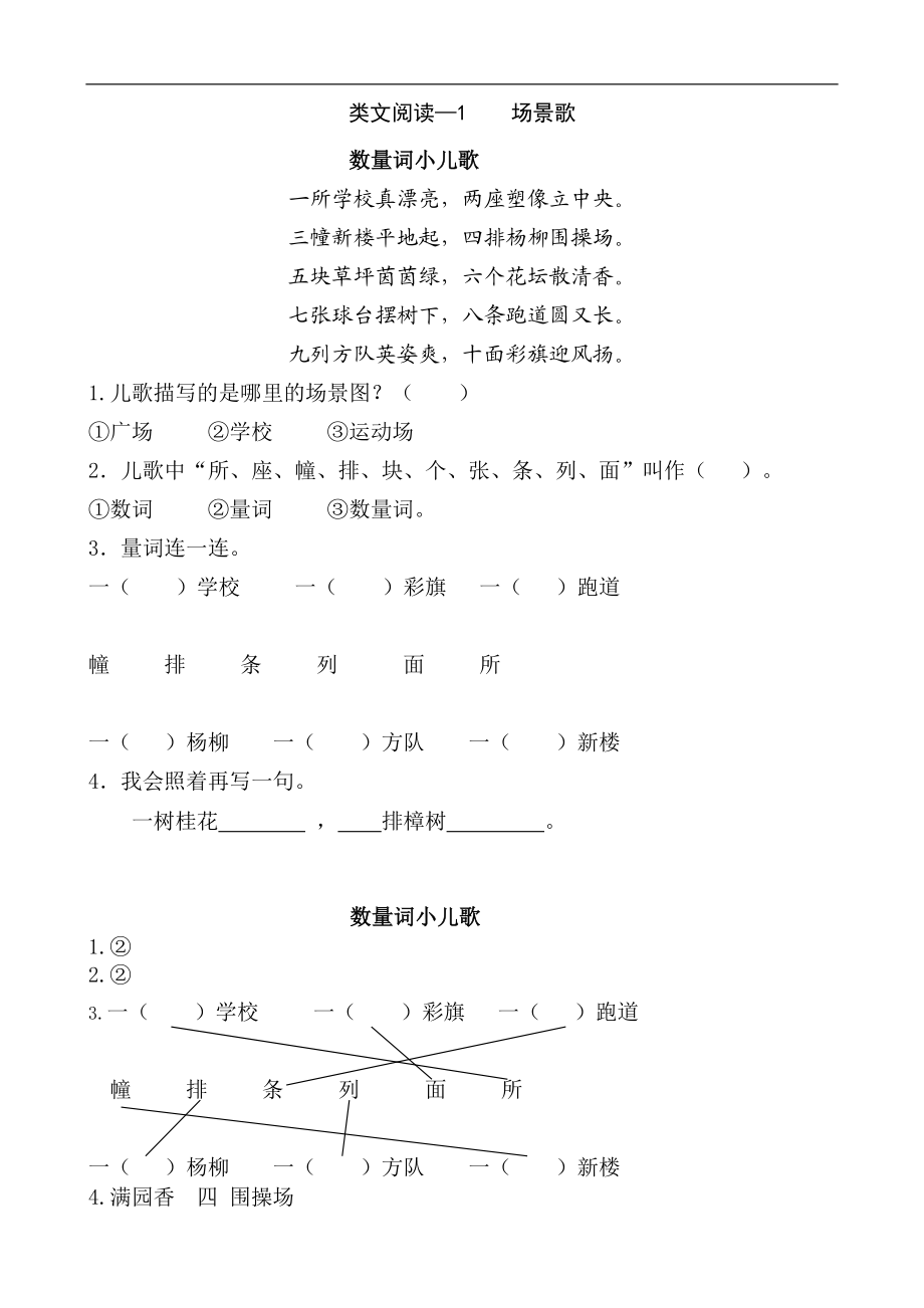 二（上）语文阅读专项练习：场景歌 (2).doc_第1页