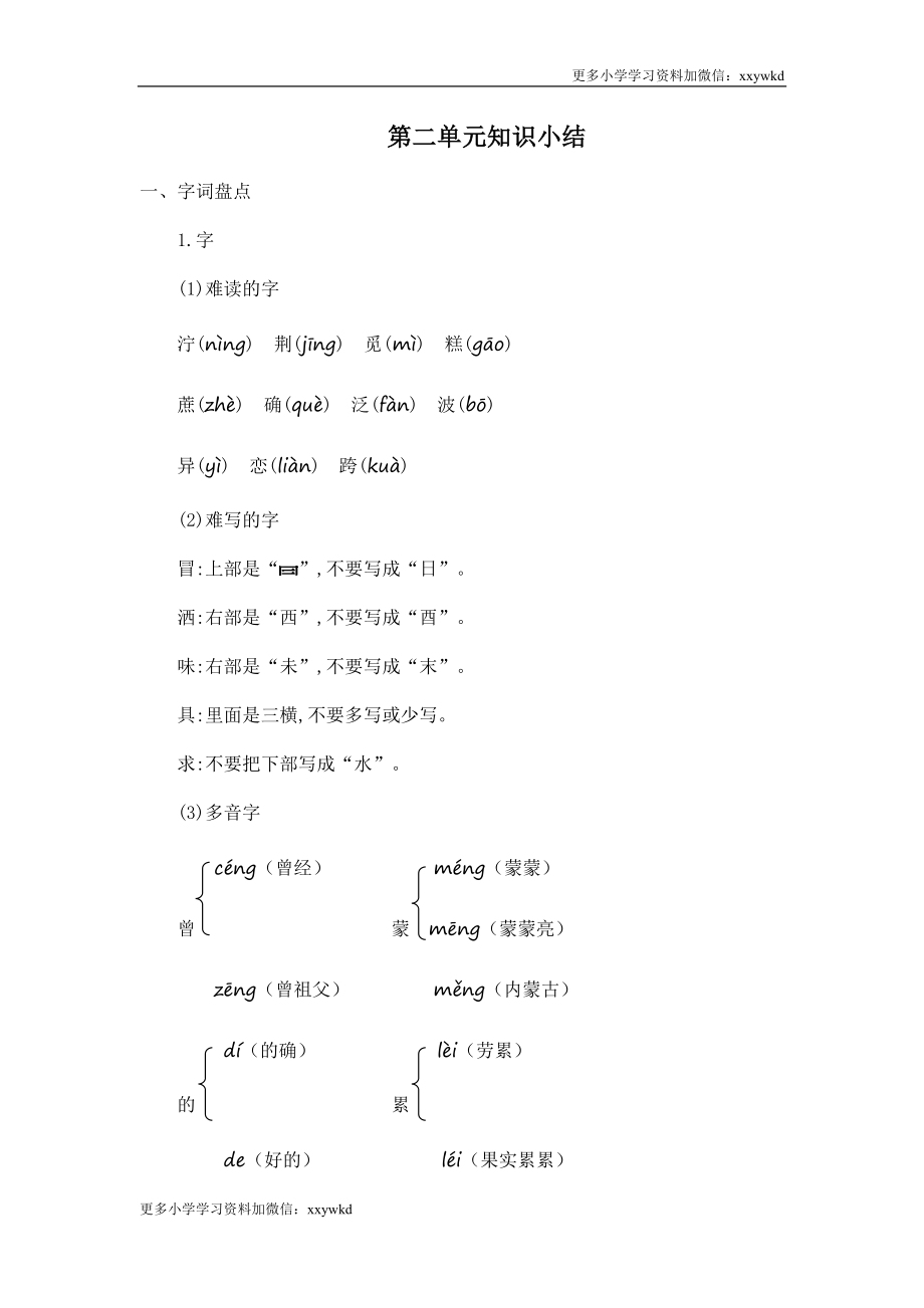 第二单元知识小结.docx_第1页