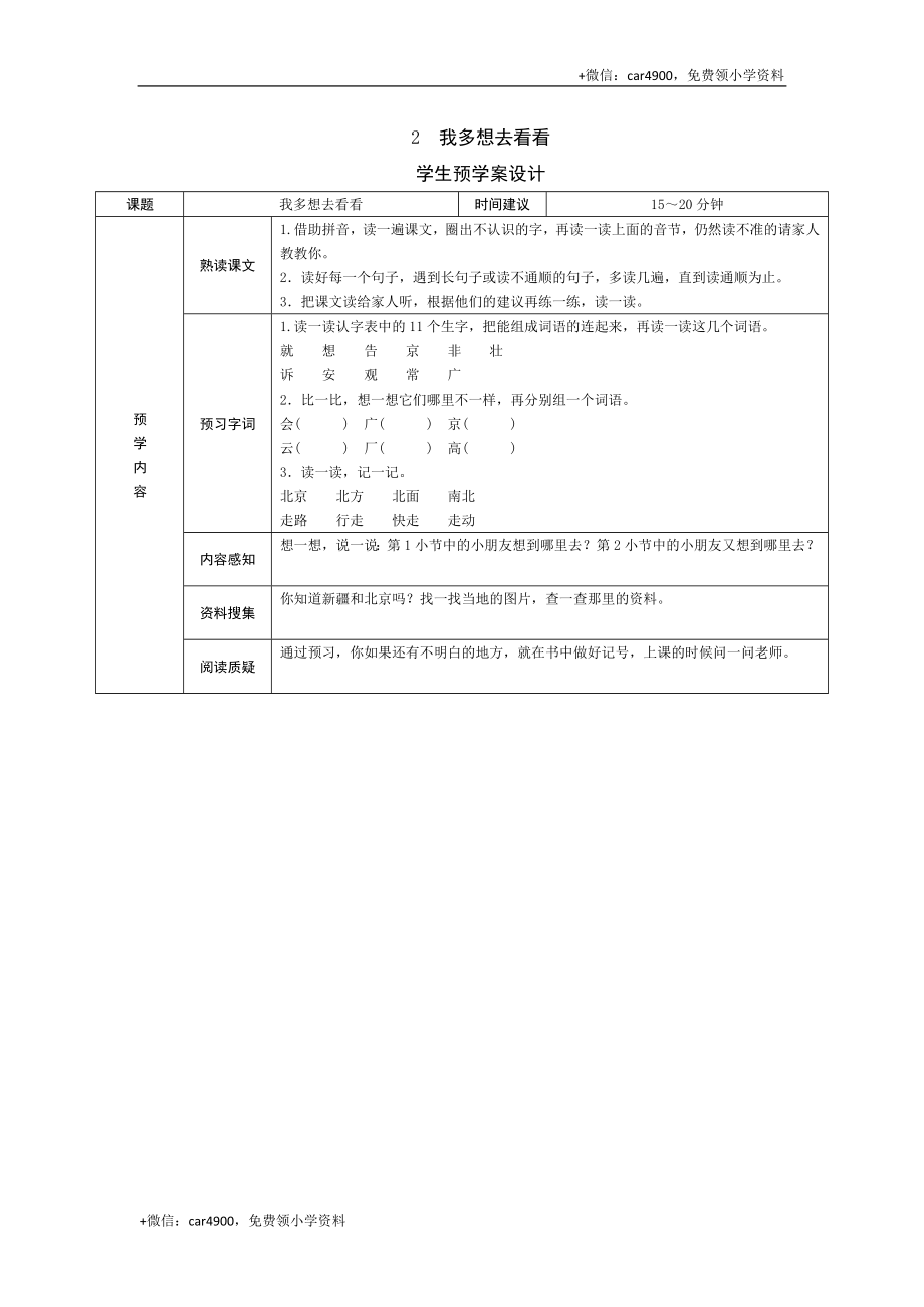 2 我多想去看看 .doc_第1页