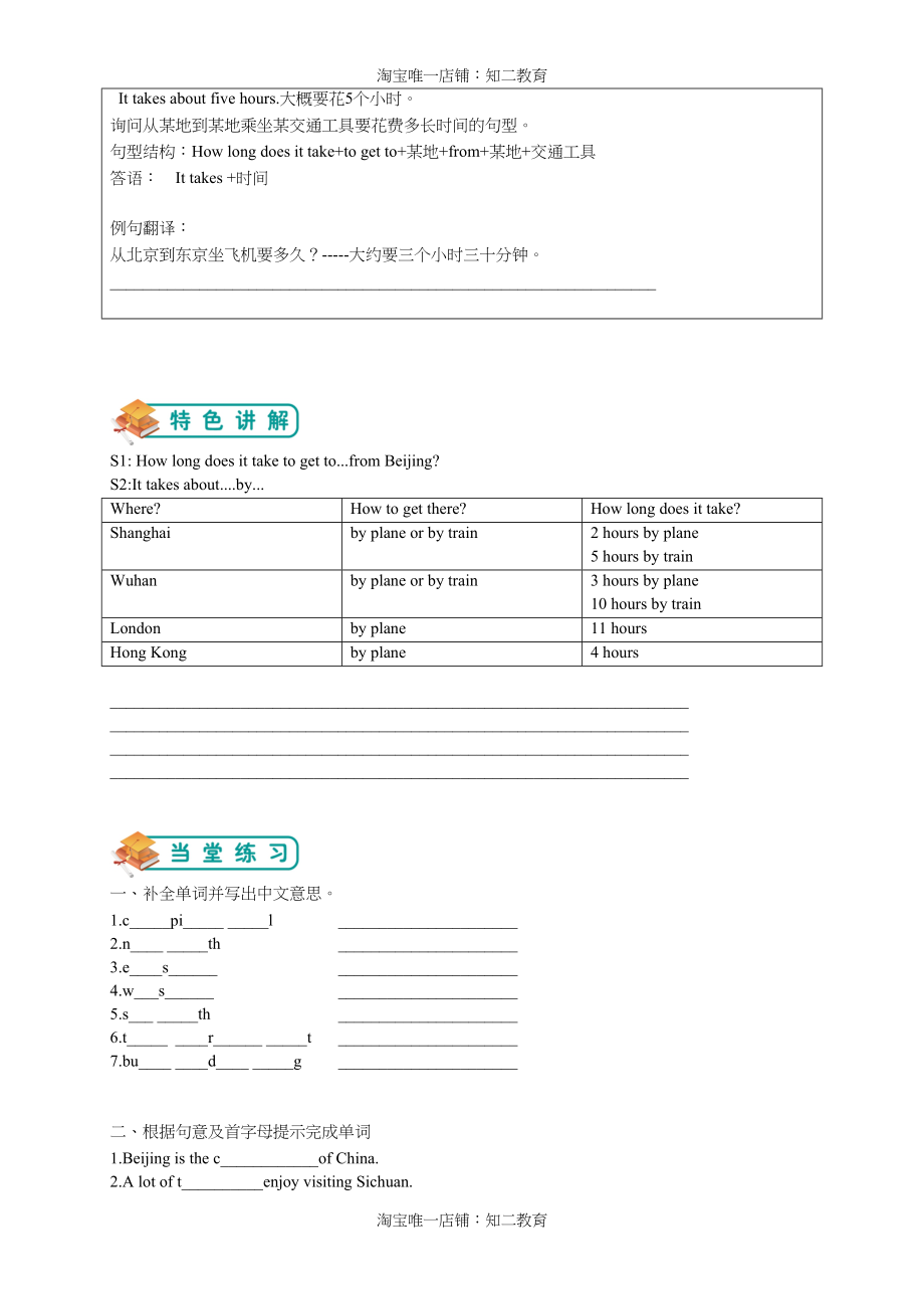 小学英语沪教牛津版六年级上册unit9：GreatCitiesoftheworld讲义.doc_第2页