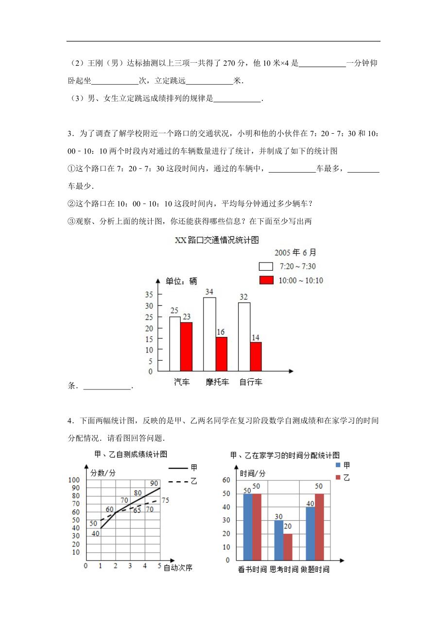 《统计表和条形统计图（二）》同步练习3.doc_第2页