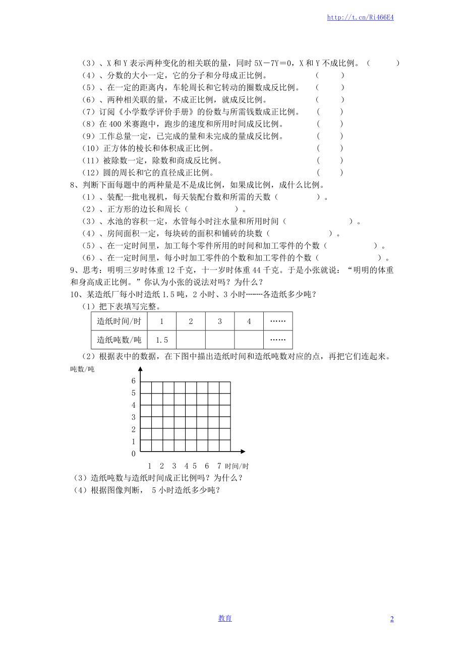 正比例和反比例同步练习2.doc_第2页