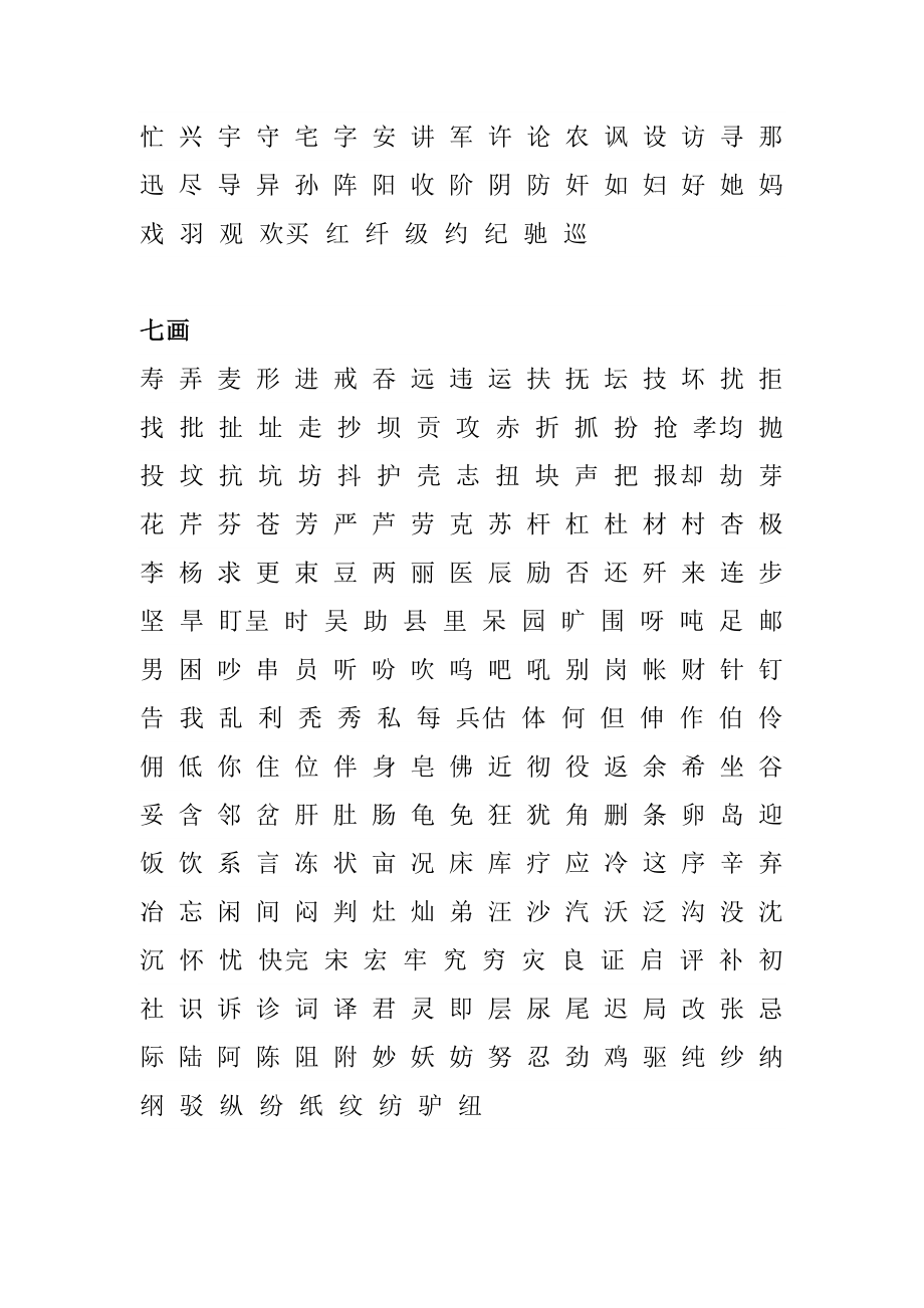 小学生常用汉字表2500字.docx_第3页