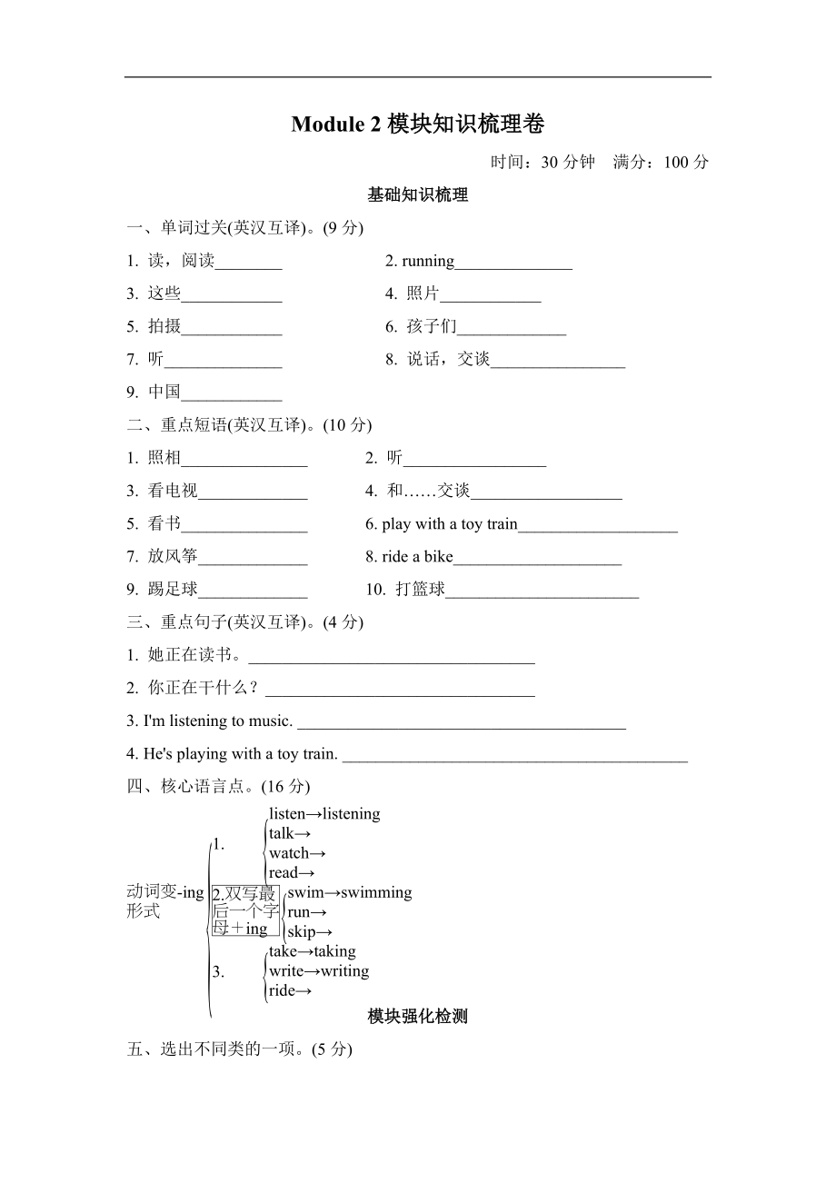 Module 2模块知识梳理卷.doc_第1页