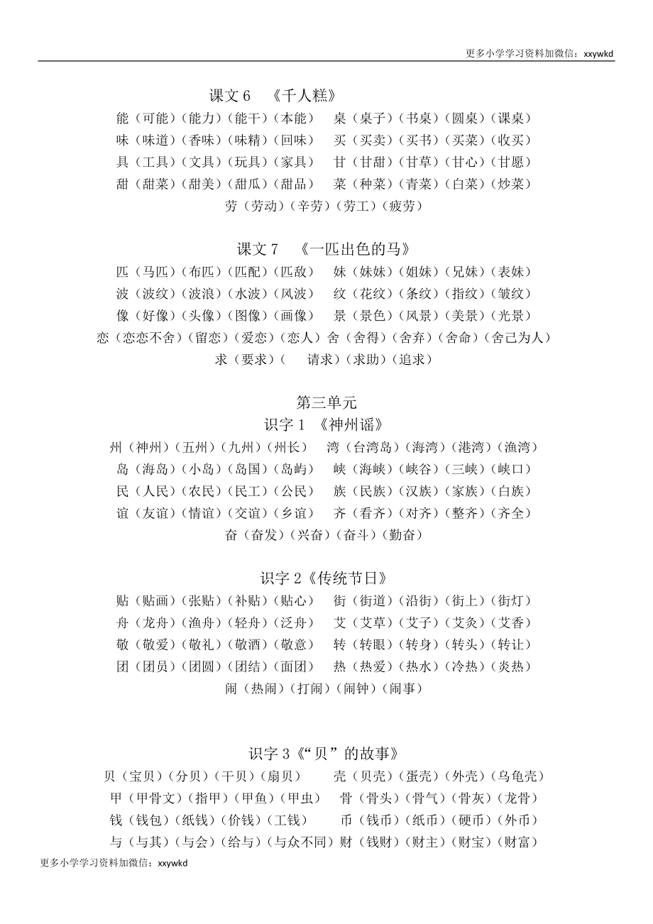 部编版语文二年级下册生字组词汇总.doc_第2页