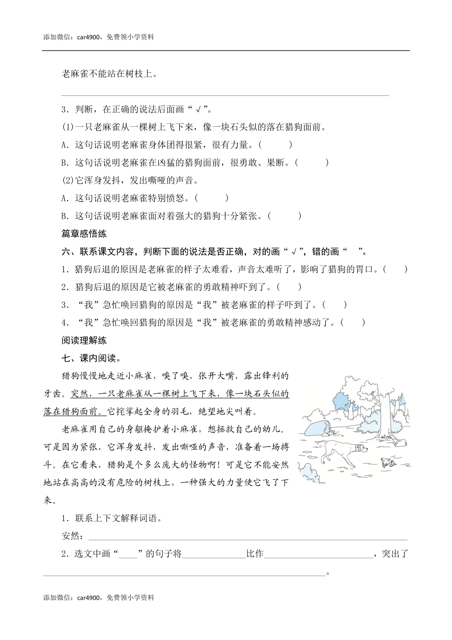 16《麻雀》课时测评.docx_第2页