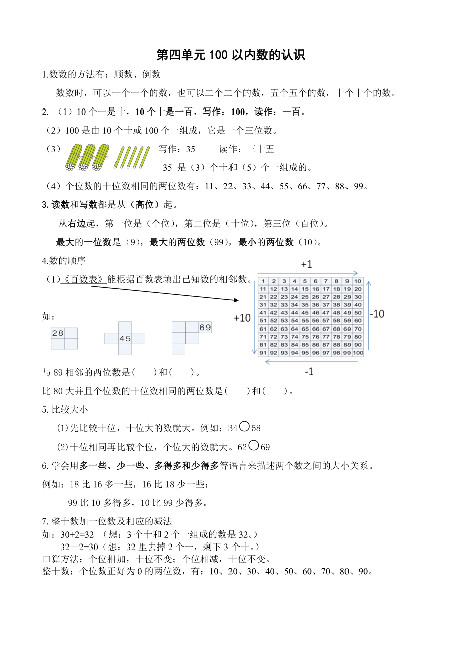 部编版(最新)一年级下册数学知识点.doc_第3页