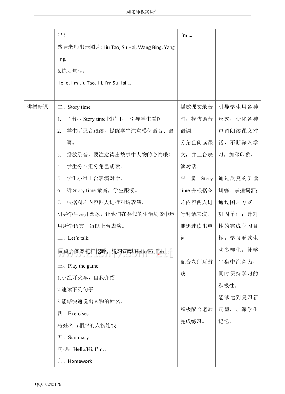 Unit 1 I'm Liu Tao(1) 教案.doc_第2页