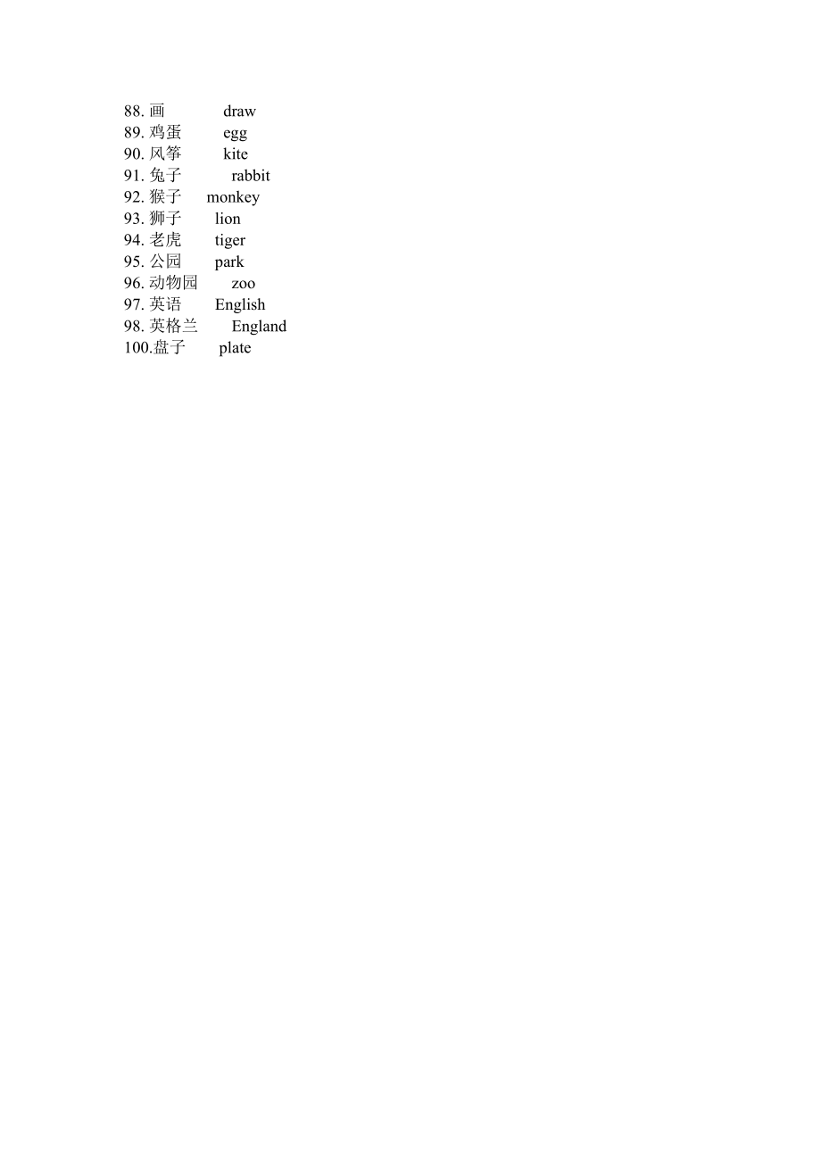 （人教新起点）三年级英语上册 单词复习.doc_第3页