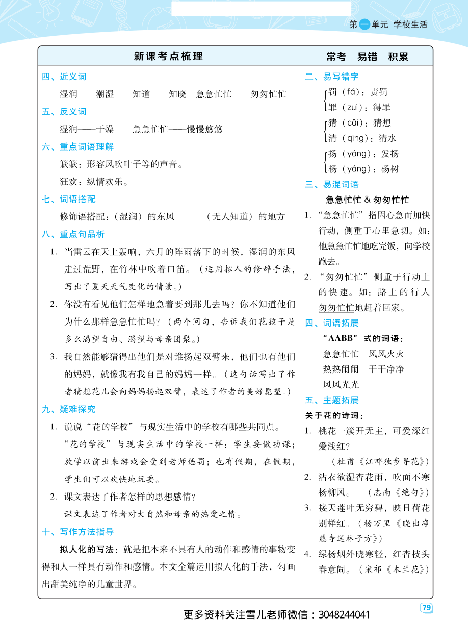 部编版三年级（上册）语文全册每一课考点梳理(需掌握).pdf_第3页