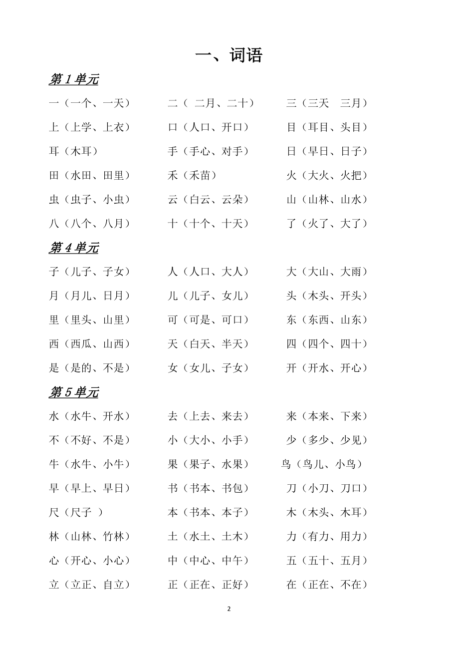 一年级语文上册期末复习资料(四)11页.doc_第2页