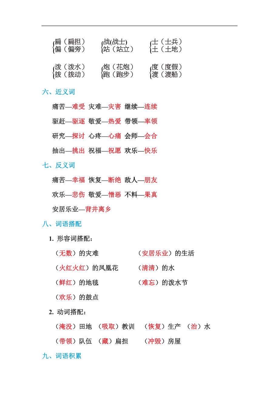 二年级语文上册单元基础知识必记第六单元 基础知识必记.doc_第2页