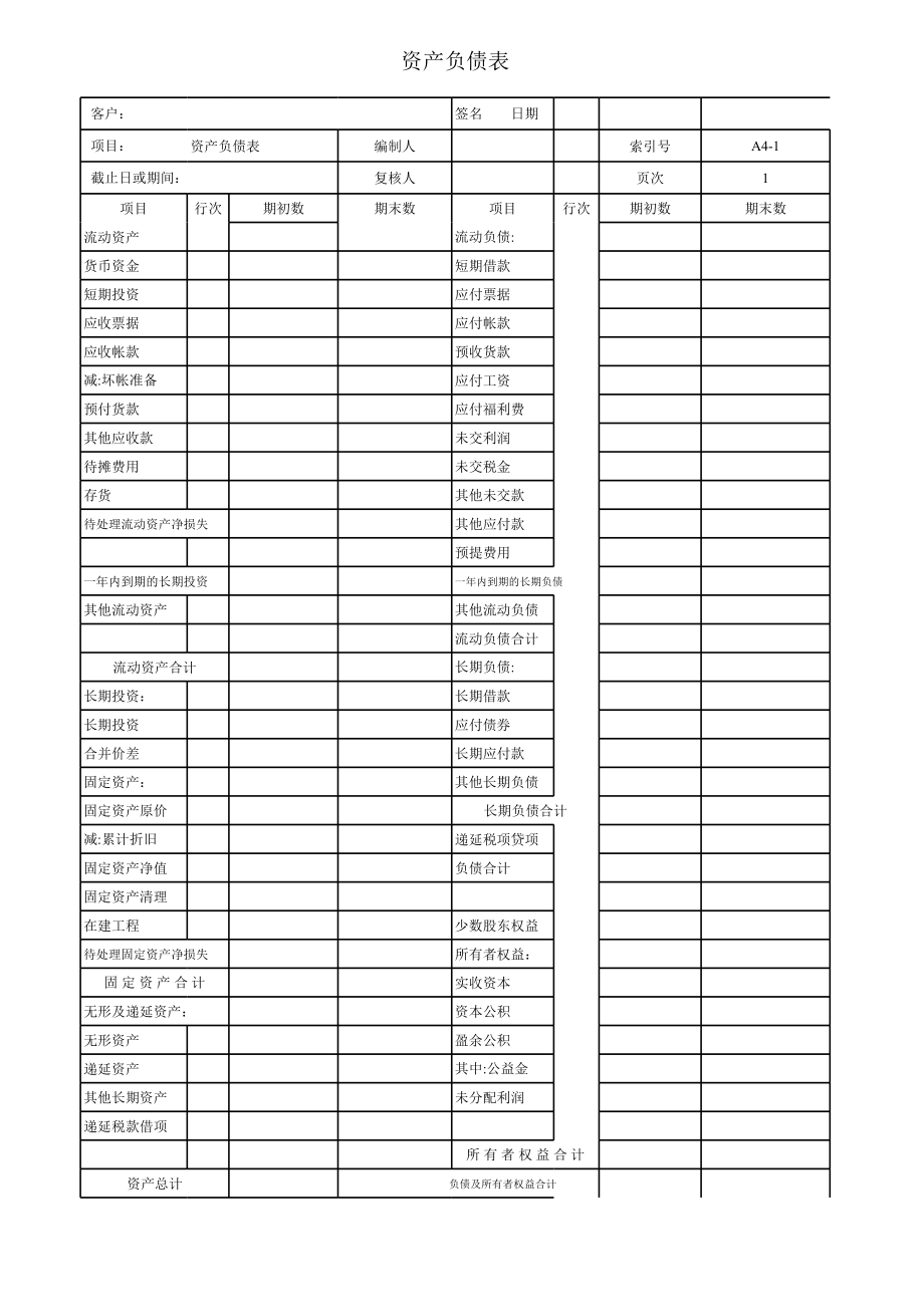 审计准备A业务综合类.xls_第1页