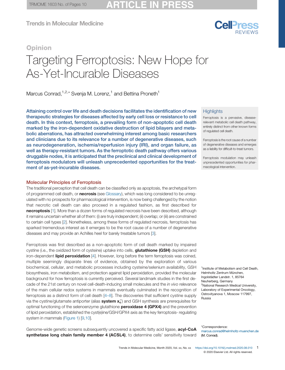 Targeting Ferroptosis New Hope for As-Yet-Incu.pdf_第1页