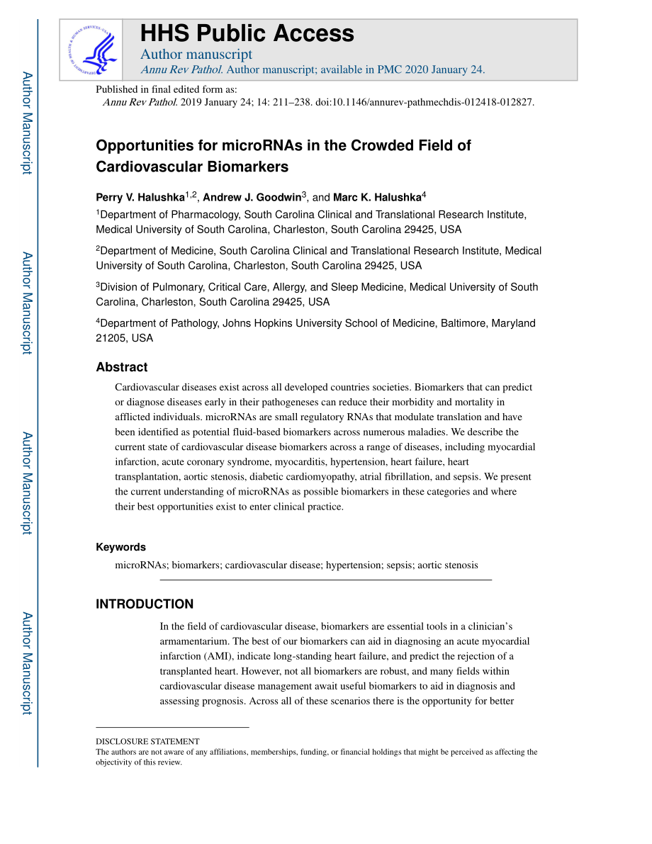 Opportunities for microRNAs in the Crowded Fie.pdf_第1页