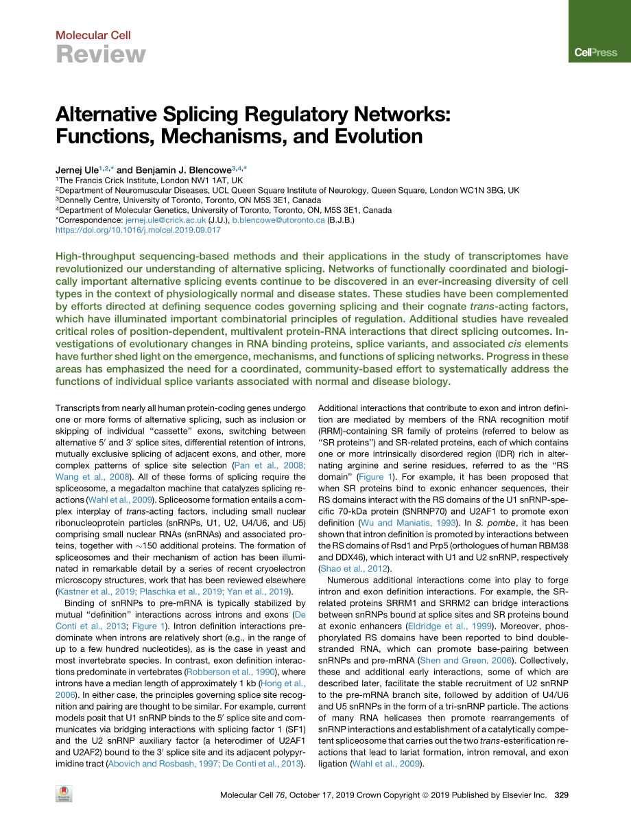 Alternative Splicing Regulatory Networks Funct.pdf_第1页